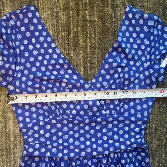 Lilly Pulitzer Polka Dot Winslow Dress, Stretch Jersey, Logo Pattern, Size M - Picture 6 of 8